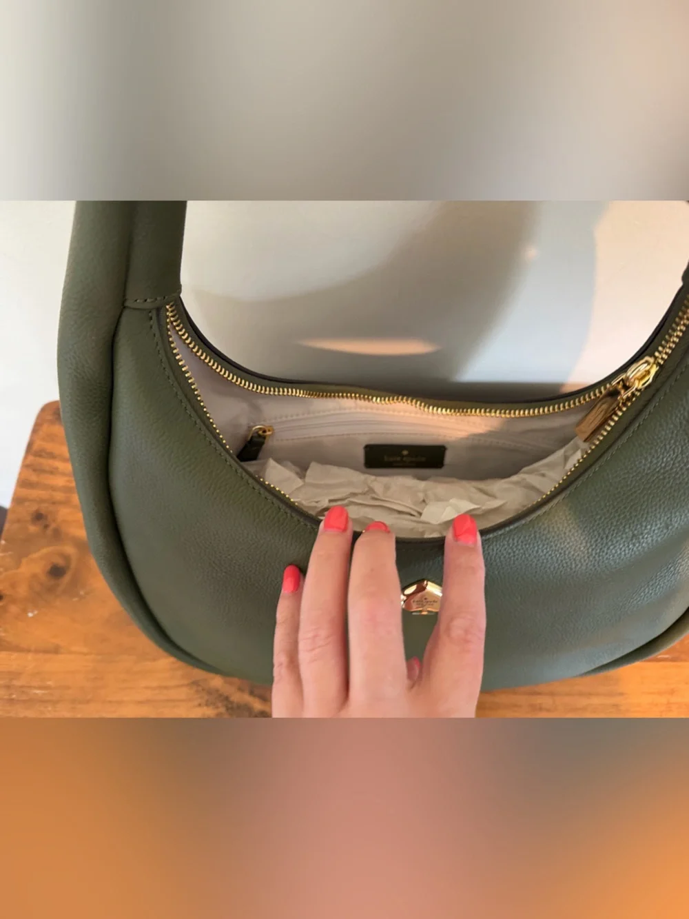 Kate Spade Kayla Crescent Shoulder Bag (KK054) in Seaweed